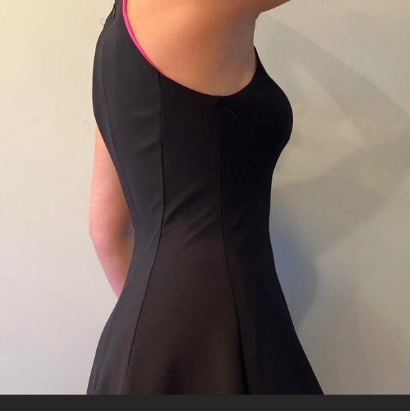 Betsy Adam Black Dress with Reistone Straps. Mini. Size 12. H8 - Picture 14 of 14